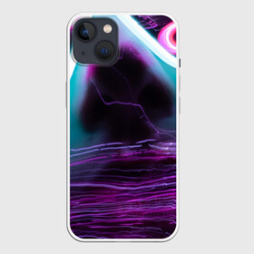 Чехол для iPhone 13 с принтом face in neon style ,  |  | face | neon style | лицо | неон | очки