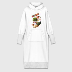 Платье удлиненное хлопок с принтом Worms3D ,  |  | armageddon | blast | blasts | mayhem | wmd | world paty | worms | черви | червячки