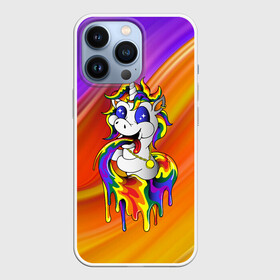 Чехол для iPhone 13 Pro с принтом Единорог | Unicorn | Rainbow (Z) ,  |  | unicorn | unicornis | вымышленное существо | единорог | инрог | каркаданн | мифическое существо | моноцерос | нарвал | радужная | существо | цветная | яркая