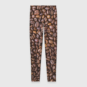Утепленные леггинсы 3D с принтом Кофемания ,  |  | black | coffee | coffee beans | coffeemania | roasted | жареные | зерна | кофе | кофейные | кофемания | черные
