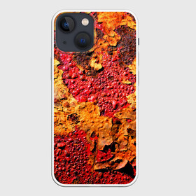 Чехол для iPhone 13 mini с принтом Живопись коррозии металла ,  |  | art | bubbles | corrosion | metal | old | paint | painting | pop art | rust | арт | живопись | искусство | коррозия | краска | металл | пузыри | ржавчина | старая