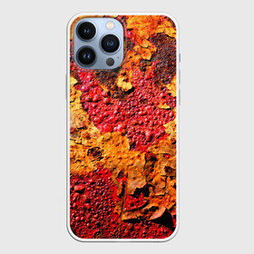 Чехол для iPhone 13 Pro Max с принтом Живопись коррозии металла ,  |  | art | bubbles | corrosion | metal | old | paint | painting | pop art | rust | арт | живопись | искусство | коррозия | краска | металл | пузыри | ржавчина | старая