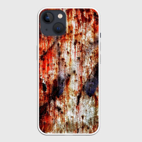 Чехол для iPhone 13 с принтом Ой, где был я вчера ,  |  | blood | dirty | halloween | holes | metal | paint | rusty | scratches | smudges | stains | the holiday was a success | где был я вчера | грязный | дырки | краска | кровь | металл | ой | подтеки | праздник удался | пятна | ржавый | хеллоуин | царапины