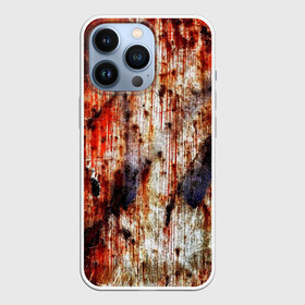 Чехол для iPhone 13 Pro с принтом Ой, где был я вчера ,  |  | blood | dirty | halloween | holes | metal | paint | rusty | scratches | smudges | stains | the holiday was a success | где был я вчера | грязный | дырки | краска | кровь | металл | ой | подтеки | праздник удался | пятна | ржавый | хеллоуин | царапины