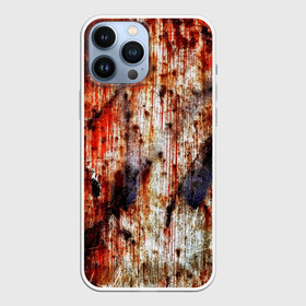 Чехол для iPhone 13 Pro Max с принтом Ой, где был я вчера ,  |  | blood | dirty | halloween | holes | metal | paint | rusty | scratches | smudges | stains | the holiday was a success | где был я вчера | грязный | дырки | краска | кровь | металл | ой | подтеки | праздник удался | пятна | ржавый | хеллоуин | царапины