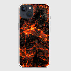 Чехол для iPhone 13 с принтом Горящая лава ,  |  | burning | fire | flowing | lava | plasma | streaks | texture | waves | волны | горящая | лава | огонь | плазма | разводы | текстура | течет