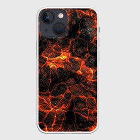 Чехол для iPhone 13 mini с принтом Горящая лава ,  |  | Тематика изображения на принте: burning | fire | flowing | lava | plasma | streaks | texture | waves | волны | горящая | лава | огонь | плазма | разводы | текстура | течет