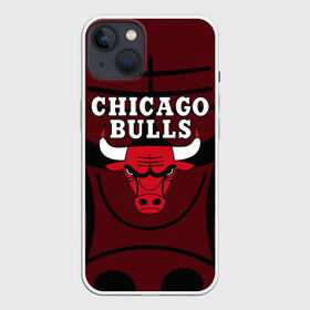 Чехол для iPhone 13 с принтом CHICAGO BULLS | ЧИКАГО БУЛЛС НА ФОНЕ ,  |  | 23 | bulls | chicago bulls | jordan | logo | michael jordan | nba | paris saint germain | psg | red | sport | быки | джордан | лого | майкл джордан | псж | спорт | чикаго буллс