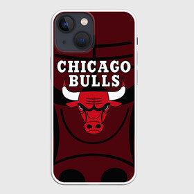 Чехол для iPhone 13 mini с принтом CHICAGO BULLS | ЧИКАГО БУЛЛС НА ФОНЕ ,  |  | 23 | bulls | chicago bulls | jordan | logo | michael jordan | nba | paris saint germain | psg | red | sport | быки | джордан | лого | майкл джордан | псж | спорт | чикаго буллс