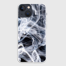 Чехол для iPhone 13 mini с принтом Графика дыма ,  |  | art | black and white | graphics | lines | puffs of smoke | smoke | waves | волны | графика | дым | искусство | клубы дыма | линии | чернобелая