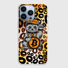 Чехол для iPhone 13 Pro с принтом BitCoin кот ,  |  | bitcoin | btc | альткоин | альты | биткоин | биток | бтс | бтц | крипта | криптовалюта