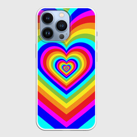Чехол для iPhone 13 Pro с принтом Цветные сердца | Colored hearts ,  |  | 00s | 2000s | 70s | 80s | 90s | aesthetic | bratz | colour | cow | cute | funny | girl | girly | glitter | grunge | heart | indie | meme | memes | pastel | pink | pinterest | popular | rainbow | retro | tiktok | trending | trendy | tumblr | vintage | vsco