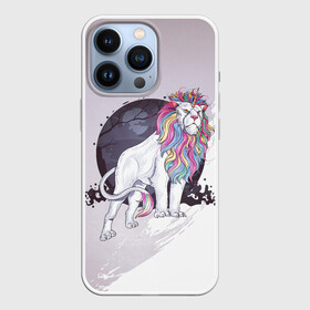Чехол для iPhone 13 Pro с принтом Царь единорогов ,  |  | арт | графика | единорог | животные | звери | лев | мифы | рог | царь зверей