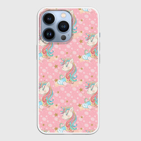 Чехол для iPhone 13 Pro с принтом Единороги для девочек ,  |  | девочка | единороги | единорожка | лошадка | лошадь | милая | пони