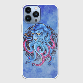 Чехол для iPhone 13 Pro Max с принтом Мистер Осьминог ,  |  | арт | графика | моллюск | морские жители | мультяшка | осьминог