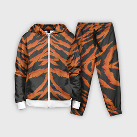 Детский костюм 3D с принтом Шкура тигра оранжевая ,  |  | tiger | tiger fur | tiger hide | tiger texture | текстура тигра | тигр | тигровая