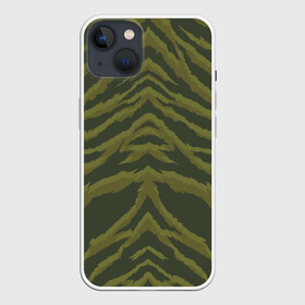 Чехол для iPhone 13 с принтом Милитари шкура тигра ,  |  | tiger | tiger fur | tiger hide | tiger texture | камуфляж | милитари | текстура тигра | тигр | тигровая