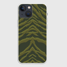 Чехол для iPhone 13 mini с принтом Милитари шкура тигра ,  |  | tiger | tiger fur | tiger hide | tiger texture | камуфляж | милитари | текстура тигра | тигр | тигровая