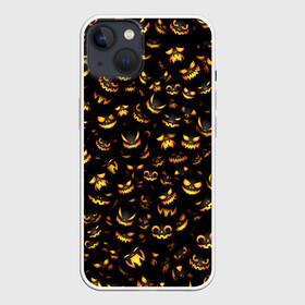 Чехол для iPhone 13 с принтом Ночные монстры ,  |  | halloween | монстр | паттерн | тыква | тыквы | хэллоуин