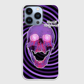 Чехол для iPhone 13 Pro с принтом Магический череп ,  |  | blood | day of the dead | from the eyes | happy halloween | holiday | hypnosis | lilac | look | magical | skull | spiral | взгляд | гипноз | день мертвых | из глаз | кровь | магический | праздник | сиреневый | спираль | хэллоуин | череп