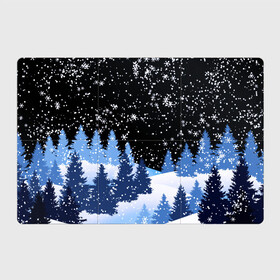 Магнитный плакат 3Х2 с принтом Снежная ночь в зимнем лесу , Полимерный материал с магнитным слоем | 6 деталей размером 9*9 см | christmas | christmas tree | happy new year | merry christmas | new year | snow | snowflakes | tree | белый снег | декабрь | ёлка | елки | зима | зима близко | зимний орнамент | зимний узор | лес | моро | новый год | пейзаж | подарок | природа