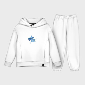 Детский костюм хлопок Oversize с принтом Два маленьких дельфина ,  |  | дельфины | животные | морские млекопитающие | природа | рыбы