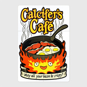 Магнитный плакат 2Х3 с принтом Calcifer cook , Полимерный материал с магнитным слоем | 6 деталей размером 9*9 см | anime | bacon | calcifer | cook | eggs | studio ghibli | аниме | бекон | кальцифер | повар | студия дзибли | яйца