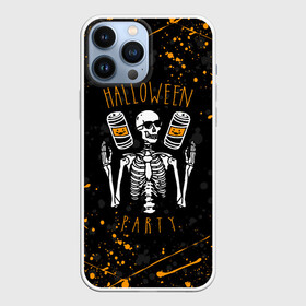 Чехол для iPhone 13 Pro Max с принтом HALLOWEEN PARTY | ВЕЧЕРИНКА ХЕЛЛОУИН   ЧЕРЕП И ТЫКВА ,  |  | bones | ghost | halloween | pumpkin | skull | кости | приведение | призрак | скелет | тыква | хеллоуин | хоррор | хэллоуин