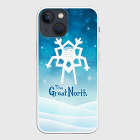 Чехол для iPhone 13 mini с принтом The Great North | Великий север | Снежин ,  |  | cartoon | great north | the great north | tv series | аляска | великий север | мульт | мультфильм | сериал | снежик | снежинка