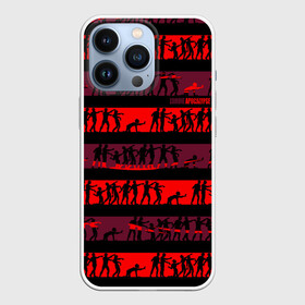 Чехол для iPhone 13 Pro с принтом Зомби апокалипсис близко ,  |  | alarm | apocalypse | day of the dead | dead | floors | go | halloween | happy halloween | holiday | stripes | zombies | апокалипсис | день мертвых | зомби | идут | мертвецы | полосы | праздник | тревога | хэллоуин | этажи