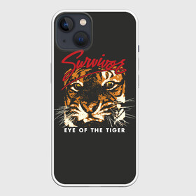 Чехол для iPhone 13 с принтом Глаз Тигра ,  |  | eye of the tiger | hardrock | music | rock | tiger | глаз тигра | музыка | рок | тигр | хардрок