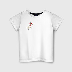 Детская футболка хлопок с принтом Новогодний Олень , 100% хлопок | круглый вырез горловины, полуприлегающий силуэт, длина до линии бедер | deer | merry christmas | веселого рождества | минимализм | рождество
