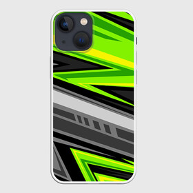 Чехол для iPhone 13 mini с принтом Зеленые линии ,  |  | colorful | авто | иллюстрация | линии | тюнинг