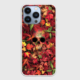 Чехол для iPhone 13 Pro с принтом Осенний череп ,  |  | halloween | клен | кленовые | листья | осень | скелет | хеллоуин | череп