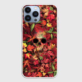 Чехол для iPhone 13 Pro Max с принтом Осенний череп ,  |  | halloween | клен | кленовые | листья | осень | скелет | хеллоуин | череп