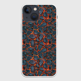 Чехол для iPhone 13 mini с принтом неоновая лава ,  |  | вулкан | лава | неон | паттерн | поверхность | сила | супермен | текстура | энергия