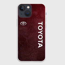 Чехол для iPhone 13 mini с принтом TOYOTA | RED GRUNGE ,  |  | 2021 | auto | red grunge | sport | toyota | авто | автомобиль | автомобильные | бренд | марка | машины | спорт | тоета | тойота