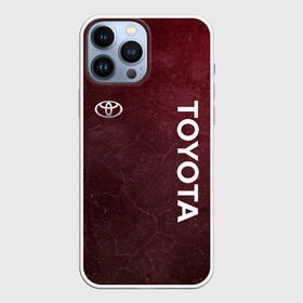 Чехол для iPhone 13 Pro Max с принтом TOYOTA | RED GRUNGE ,  |  | 2021 | auto | red grunge | sport | toyota | авто | автомобиль | автомобильные | бренд | марка | машины | спорт | тоета | тойота