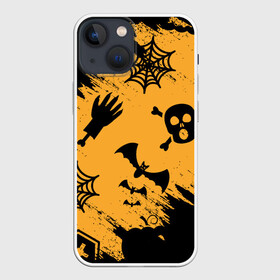 Чехол для iPhone 13 mini с принтом УЖАСТИК НА ХЭЛЛОУИН ,  |  | bones | ghost | halloween | haloween | pumpkin | rip | skull | кости | приведение | призрак | рип | скелет | тыква | хеллоин | хеллоуин | хелоин | хелоуин | хоррор | хэллоин | хэллоуин | хэлоин | хэлоуин
