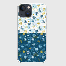 Чехол для iPhone 13 mini с принтом Падают Снежинки ,  |  | merry christmas | дед мороз | ёлка | зима | мороз | новый год | подарок | праздник | рождество | с новым годом | сантаклаус | снег | снеговик | снегурочка | снежинки | снежные узоры | узоры