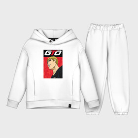 Детский костюм хлопок Oversize с принтом GTО ,  |  | anime | eikichi | great teacher | gto | manga | onizuka | teacher | аниме | гто | крутой учитель | манга | онидзука | эйкити