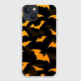 Чехол для iPhone 13 с принтом ЛЕТУЧИЕ МЫШИ НОЧЬ ХЕЛЛОУИН   HALLOWEEN NIGHT BATS ,  |  | bats | bones | ghost | halloween | night | pumpkin | skull | кости | летучие мыши | ночь | приведение | призрак | скелет | тыква | хеллоуин | хоррор | хэллоуин