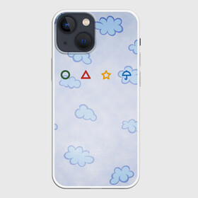 Чехол для iPhone 13 mini с принтом Ojingeo geim   Облака ,  |  | game | korea | netflix | ojingeo | ojingeo geim | squid | squid game | игра в кальмара | кальмар | корея | облака | фигуры