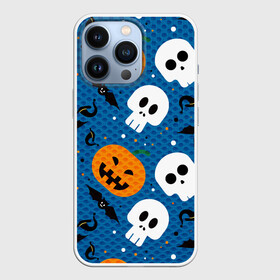 Чехол для iPhone 13 Pro с принтом ЧЕРЕПА И ТЫКВЫ | HALLOWEEN ,  |  | halloween | haloween | pumpkin | skull | скелет | тыква | хеллоин | хеллоуин | хелоин | хелоуин | хэллоин | хэллоуин | хэлоин | хэлоуин