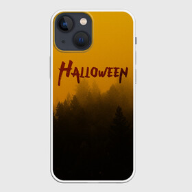 Чехол для iPhone 13 mini с принтом НОЧНОЙ ЛЕС В ХЕЛЛОУИН   FOREST HALLOWEEN BATS ,  |  | bats | bones | forest | ghost | halloween | pumpkin | skull | кости | лес | летучие мыши | приведение | призрак | скелет | тыква | хеллоуин | хоррор | хэллоуин
