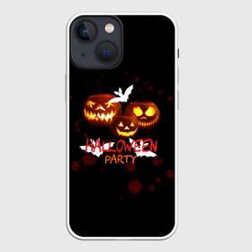 Чехол для iPhone 13 mini с принтом Кровавый Halloween ,  |  | halloween | день всех святых | кровь | летучая мышь | тыква | хэллоуин