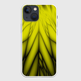 Чехол для iPhone 13 mini с принтом Абстракция 535 ,  |  | Тематика изображения на принте: геометричный | геометрия | желтый | линии | узор | фрактал | черный