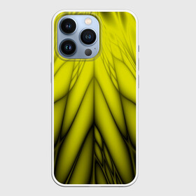 Чехол для iPhone 13 Pro с принтом Абстракция 535 ,  |  | Тематика изображения на принте: геометричный | геометрия | желтый | линии | узор | фрактал | черный