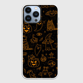 Чехол для iPhone 13 Pro Max с принтом ХЕЛЛОУИН ПАТТЕРН КОТИКИ   HALLOWEEN KITTY ,  |  | bats | bones | cat | ghost | halloween | kitty | pumpkin | skull | spider | кости | кот | кошка | летучие мыши | паук | паутина | приведение | призрак | скелет | тыква | хеллоуин | хоррор | хэллоуин