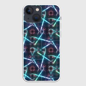 Чехол для iPhone 13 mini с принтом неоновый панк ,  |  | гонки | кибер | лазер | луч | неон | панк | спорт | фантастика | цепь